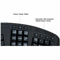 Adesso TruForm Ergonomic Touchpad Keyboard with Integrated Palm Rest & Multimedia Hotkeys