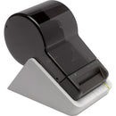 Close-up view of the Seiko 203 DPI Smart Label Printer highlighting its compact design and easy roll loading feature, ideal for quick label tasks.