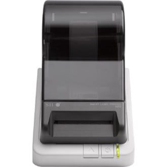 Close-up view of the Seiko 203 DPI Smart Label Printer, exemplifying sleek design and functionality, perfect for customizable label printing.