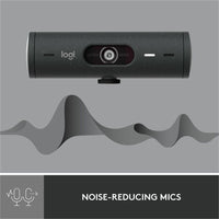 Logitech Brio 500 HD Webcam | Full HD 1080p | Auto Light Correction & Framing | Graphite