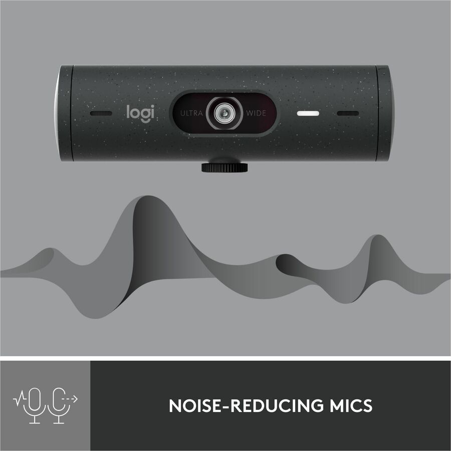Logitech Brio 500 HD Webcam | Full HD 1080p | Auto Light Correction & Framing | Graphite