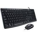 Logitech MK200 Black Keyboard And Mouse Set - Whisper-Quiet Keys, One-Touch Controls, Durable Design Default Title