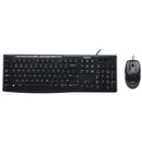 Logitech MK200 Black Keyboard And Mouse Set - Whisper-Quiet Keys, One-Touch Controls, Durable Design