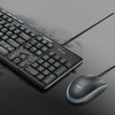 Logitech MK200 Black Keyboard And Mouse Set - Whisper-Quiet Keys, One-Touch Controls, Durable Design