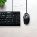 Logitech MK200 Black Keyboard And Mouse Set - Whisper-Quiet Keys, One-Touch Controls, Durable Design