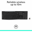 Logitech K270 Wireless Keyboard - 2.4G Connection, Long Battery Life, Spill-Resistant, Full-Size Layout