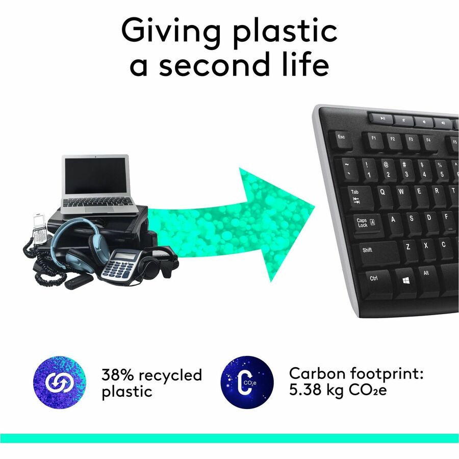 Logitech K270 Wireless Keyboard - 2.4G Connection, Long Battery Life, Spill-Resistant, Full-Size Layout