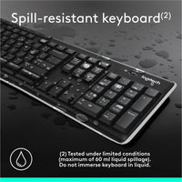 Logitech K270 Wireless Keyboard - 2.4G Connection, Long Battery Life, Spill-Resistant, Full-Size Layout