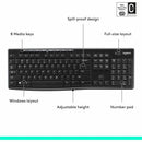 Logitech K270 Wireless Keyboard - 2.4G Connection, Long Battery Life, Spill-Resistant, Full-Size Layout