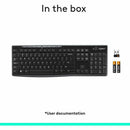 Logitech K270 Wireless Keyboard - 2.4G Connection, Long Battery Life, Spill-Resistant, Full-Size Layout