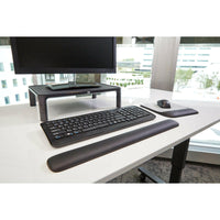 3M Ergonomic Gel Wrist Rest for Keyboards, Soft Comfort Support, Compact Design, Black