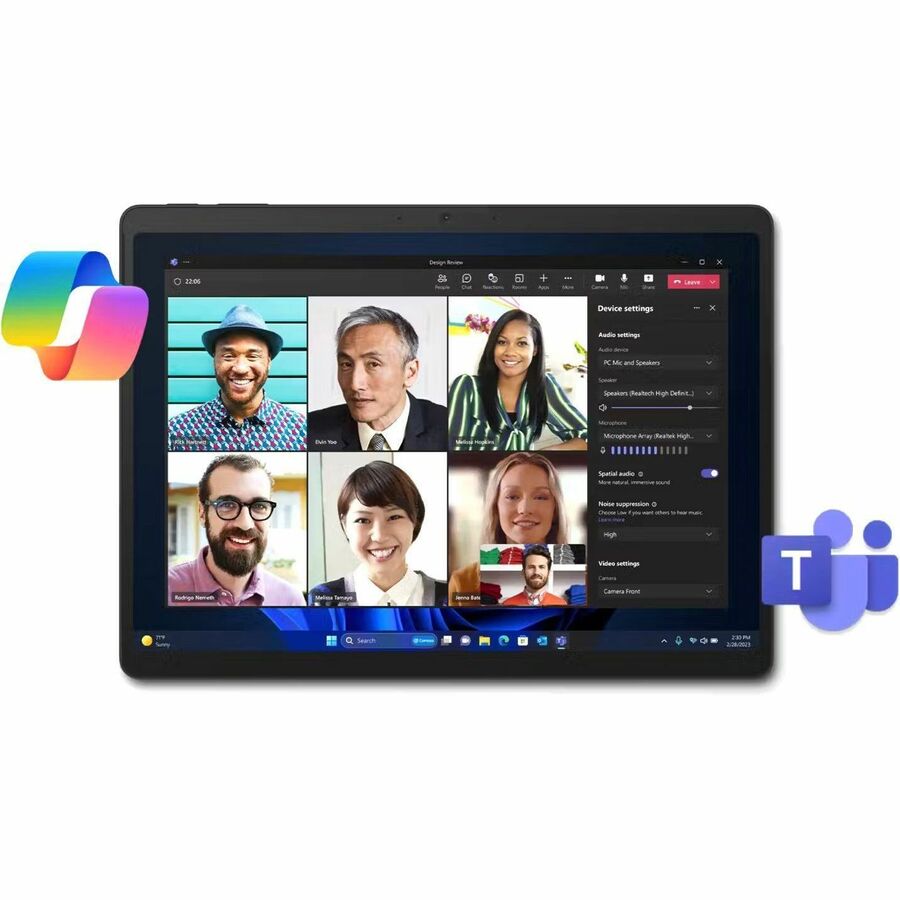 Microsoft Surface Pro 10 - 13" 2880x1920 VPro, Intel Core Ultra, Copilot AI, 16GB RAM, 256GB SSD