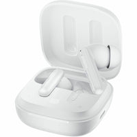 Close-up of Morpheus 360 Nemesis ANC Wireless Earbuds placed inside their charging case, highlighting their innovative design and high-fidelity sound features.