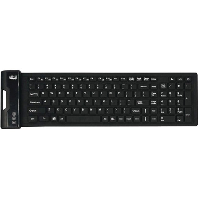 Adesso Antimicrobial Waterproof Flex Keyboard - Compact USB Design for Travel & Outdoor Use