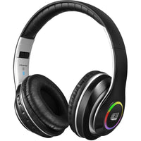 Adesso Xtream P500 Bluetooth Headset showcasing a modern design, featuring a comfortable cushioned fit and vibrant LED accents, ideal for music lovers and professionals.