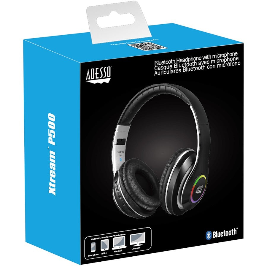 Adesso Xtream P500 Bluetooth Headset with Noise-Cancelling Microphone & Micro SD Slot