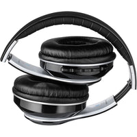 Adesso Xtream P500 Bluetooth Headset with Noise-Cancelling Microphone, sleek and folded design showcasing its portability and modern style.