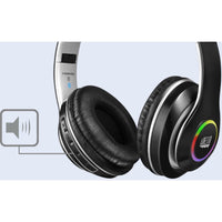 Close-up view of the Adesso Xtream P500 Bluetooth Headset, highlighting the cushioned ear pads and sound control features for ultimate comfort and audio experience.