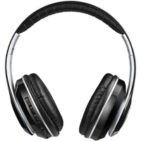 Adesso Xtream P500 Bluetooth Headset viewed from the front, displaying its ergonomic structure and stylish design tailored for long listening sessions.