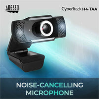 Adesso CyberTrack H4 Webcam 1080P HD with Built-In Microphone for Video Conferencing