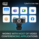 Adesso CyberTrack H4 Webcam 1080P HD with Built-In Microphone for Video Conferencing