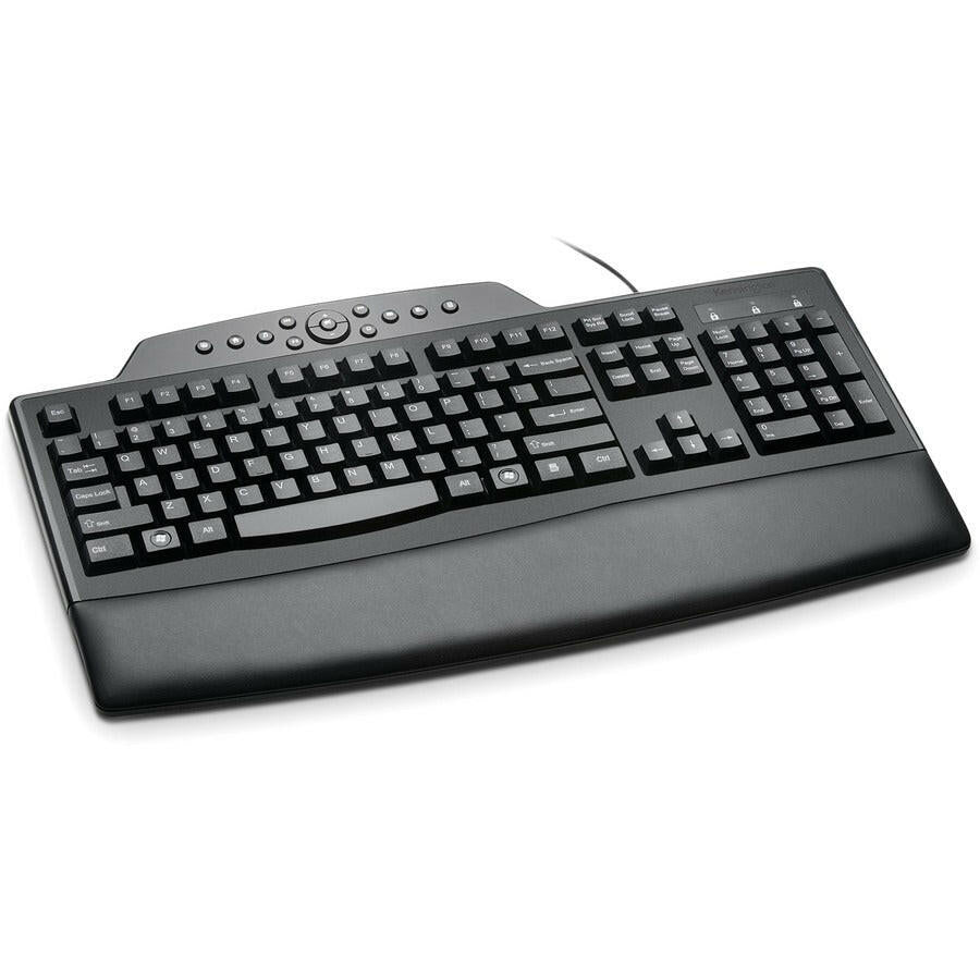 Kensington Pro Fit 72402 Wired Keyboard with Adjustable Positions and Padded Wrist Rest