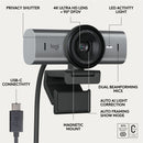 Logitech Brio 705 Biz 4K Webcam - Superior 4K Video, AI Enhancement, Privacy Shutter