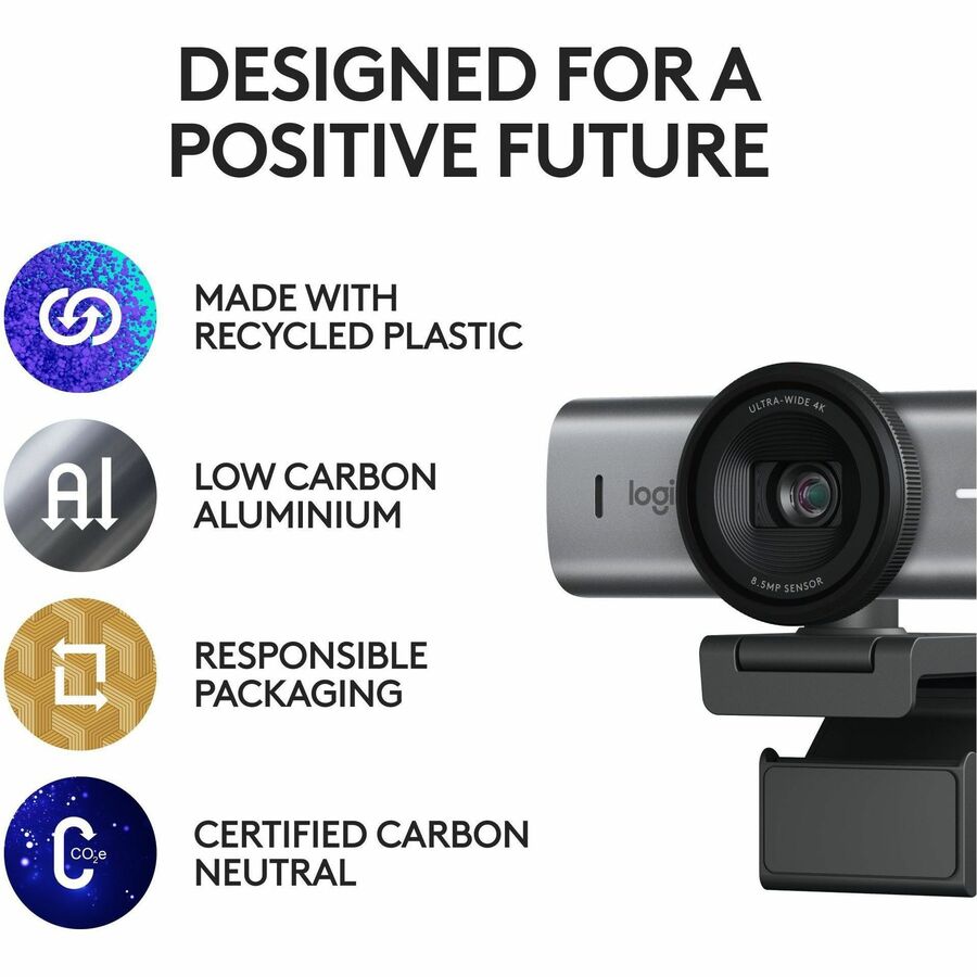 Logitech Brio 705 Biz 4K Webcam - Superior 4K Video, AI Enhancement, Privacy Shutter