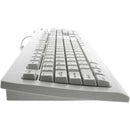 Seal Shield 104-Key Silver Waterproof Keyboard - USB, Antimicrobial, Dishwasher Safe, QWERTY