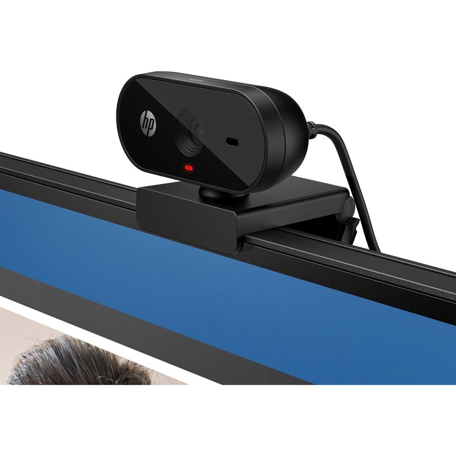 HP 320 FHD 1080p Webcam with Auto Light Correction, 66° Wide Angle, Works with Chromebook