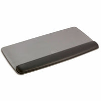 3M Antibacterial Gel Wrist Rest - Adjustable Tilt Design for Ergonomic Comfort, featuring a sleek black leatherette surface, ideal for long typing sessions.