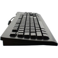 Seal Shield Silver Seal™ IP68 Waterproof Keyboard | Antimicrobial & Dishwasher Safe - Black