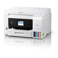 Epson WorkForce ST-C4100 Supertank All-In-One Printer highlighted in a clean, modern setting, emphasizing its sleek design and multifunctional use.