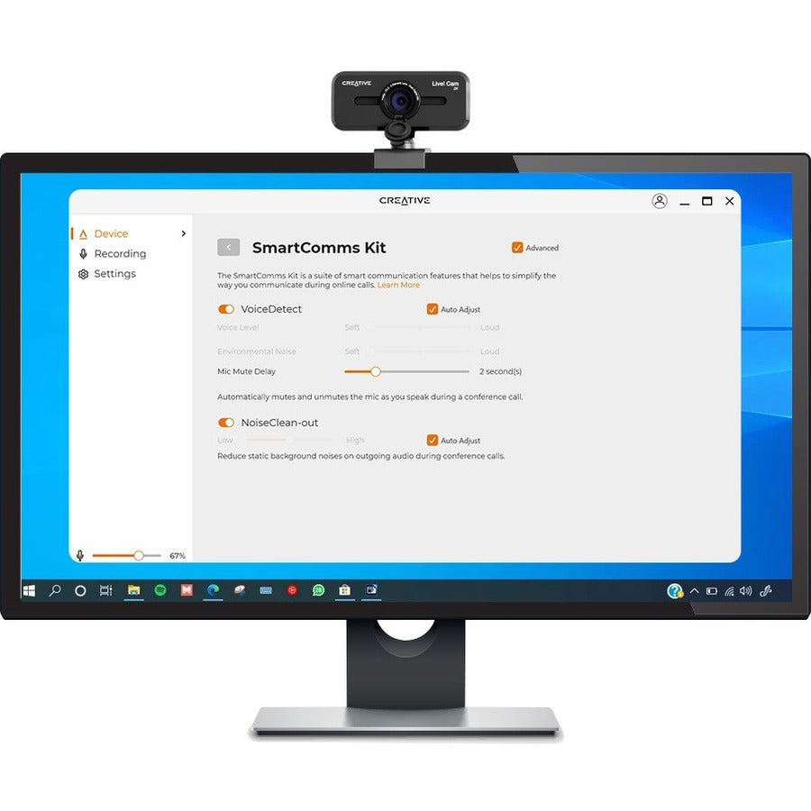 Creative Live Cam Sync V3 2K QHD Webcam with 4X Digital Zoom & Dual Omni-Directional Mics