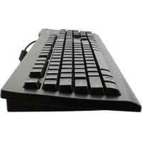 Seal Shield Silver Keyboard IP68 - 100% Waterproof, Antimicrobial, Dishwasher Safe, Black USB