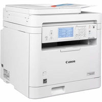 Canon MF289dw Monochrome All-in-One Wireless Laser Printer showcasing its sleek design and intuitive control panel for efficient printing.