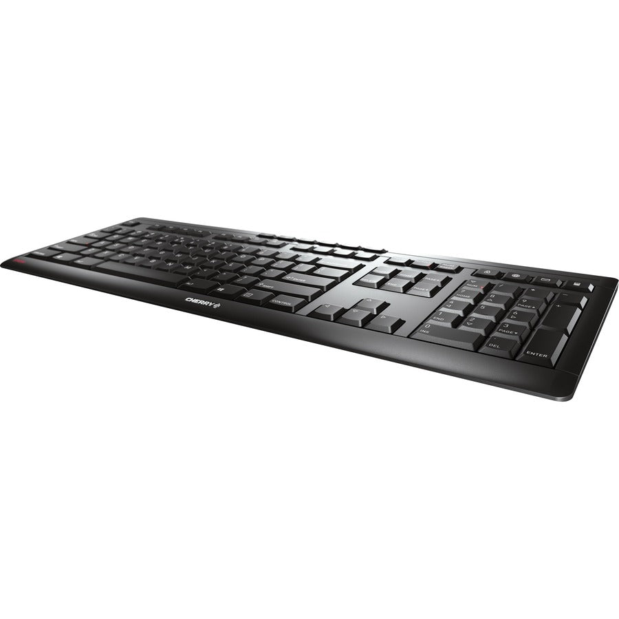 Cherry Stream Wireless Keyboard - 2.4 GHz, Low Profile Scissor Switches, Full-Size Layout, Black