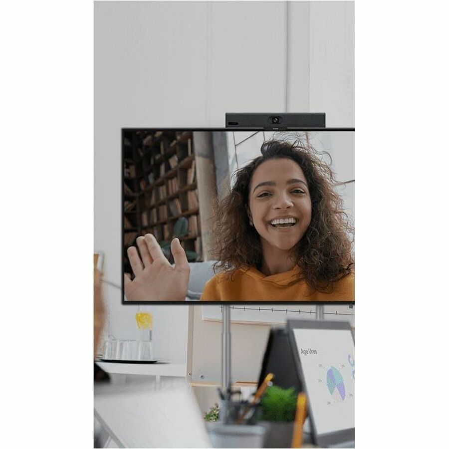 Yealink MeetingBar A10 - 4K Cam with 120° Lens, AI Features, and Excellent Audio for Small Rooms