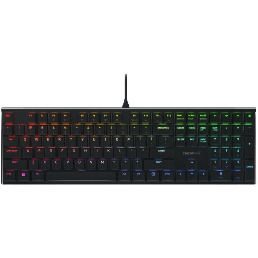 CHERRY MX 10.0N Low Profile Mechanical Keyboard with RGB Lighting - 22mm Slim Design, Durable Metal Housing