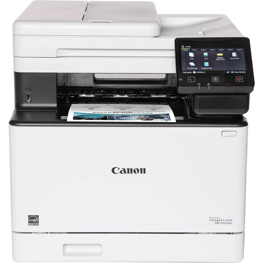 Canon Color imageCLASS MF751Cdw Wireless Multifunction Laser Printer, 35 ppm, 50-Sheet ADF, Touchscreen