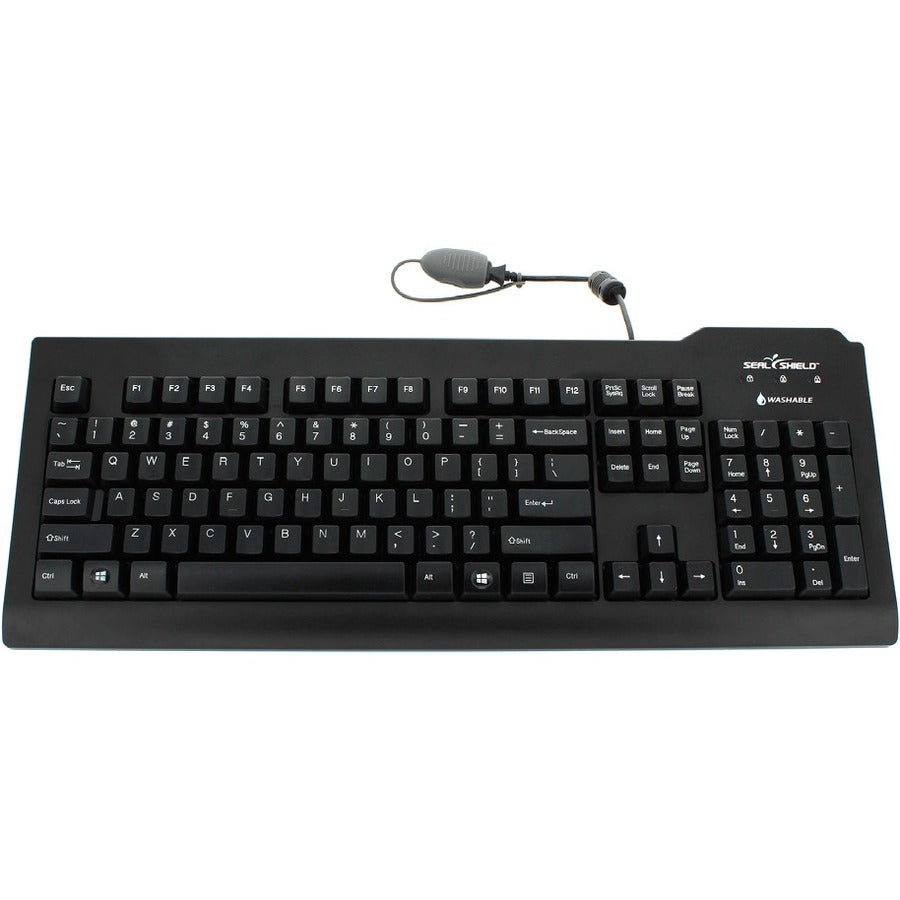 Seal Shield Waterproof Spanish QWERTY Keyboard - USB Antimicrobial Protection for Enhanced Durability