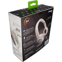 Back view of Morpheus 360 TREMORS 4500W headset box emphasizing wireless features, OneTouch media controls, and TF card compatibility.