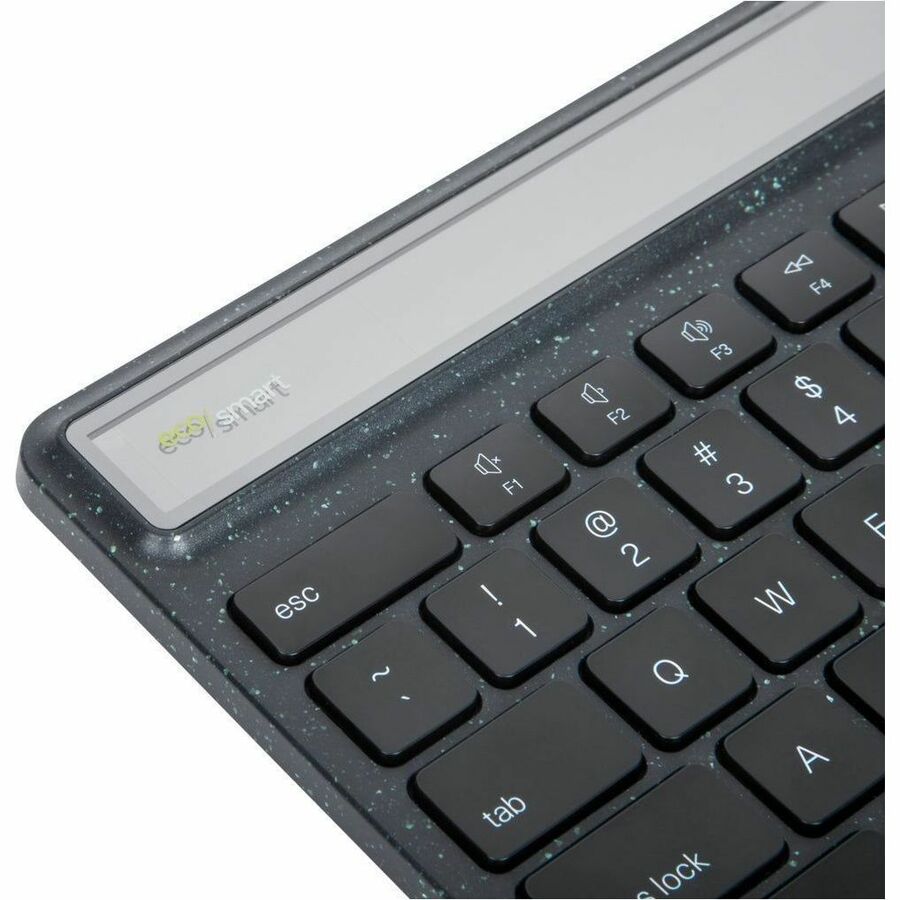 Targus EcoSmart Solar Bluetooth Keyboard - 85% Recycled Material, Antimicrobial, Multi-Device Connectivity