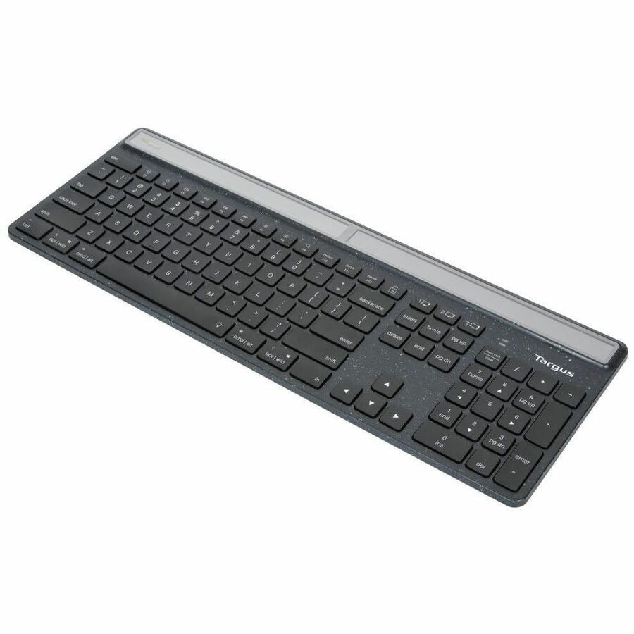 Targus EcoSmart Solar Bluetooth Keyboard - 85% Recycled Material, Antimicrobial, Multi-Device Connectivity