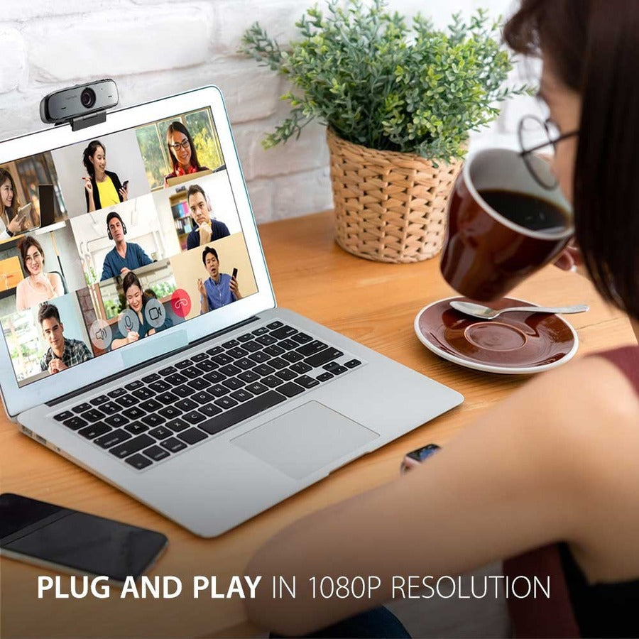 ViewSonic VB-CAM-002 Full HD 1080p USB Camera with Built-in Microphone and Privacy Cover