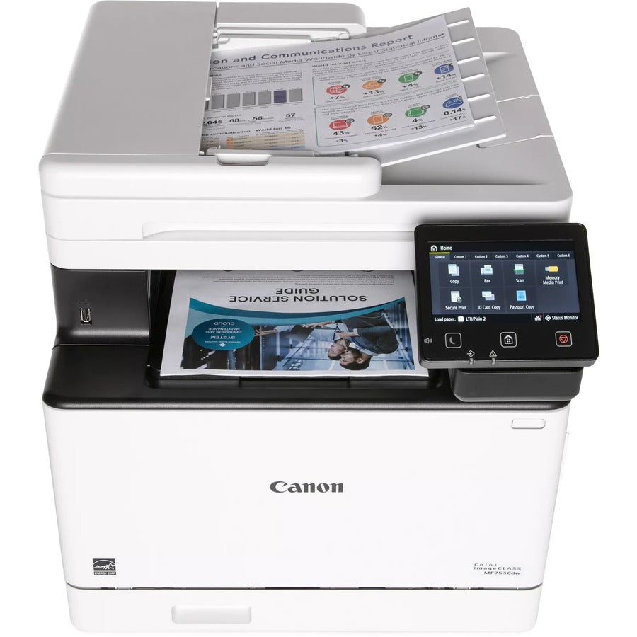 Canon imageCLASS MF753Cdw Wireless 4-in-1 Color Laser Printer, 35 ppm, 1200 x 1200 dpi, Compact Design