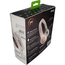 Back packaging of Morpheus 360 TREMORS Wireless On-Ear Headphones highlighting Bluetooth connectivity and control features, emphasizing the technology behind this must-have audio accessory.