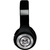 Morpheus 360 Serenity Wireless Over-Ear Headphones featuring an elegant black finish and the trademark logo, designed for versatile wireless and wired audio enjoyment.