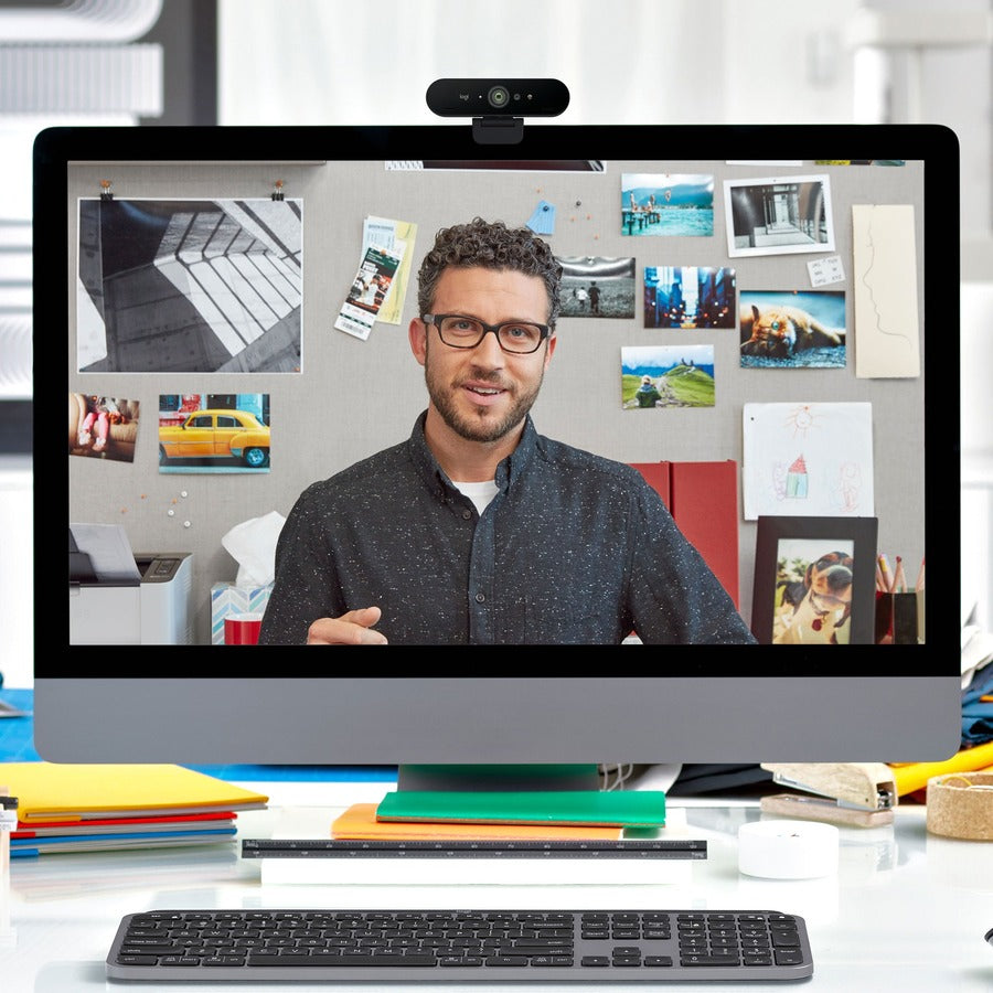 Logitech Brio 4K HDR Webcam - 90 FPS, Right Light 3, Dual Omnidirectional Mics, Pro-Level Video Calls