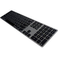 Matias Wireless Aluminum Keyboard - Space Gray Slim Design with Numeric Keypad & 1-Year Battery Life Default Title